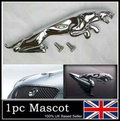 Jaguar springende Katze groß 7'' Chrom Motorhaube Maskottchen/Emblem