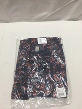 B1134 A PEA IN THE POD Tie-Neck Maternity Top Navy Floral Camo Womens Medium