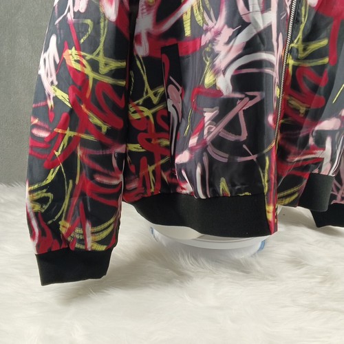 NWT $169 International Concepts Mens Graffiti Bomber Jacket Zip 3XB Big Tall - Picture 6 of 13