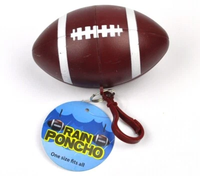 MARKENLOS American Football USA Schlüsselanhänger Kapsel mit Regen Poncho Regenschutz Cape