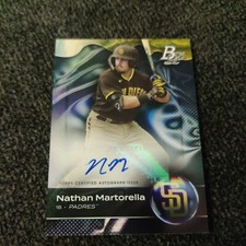 Nathan Martorella Auto San Deigo Pardes 2023 Bowman Platinum Topps Baseball