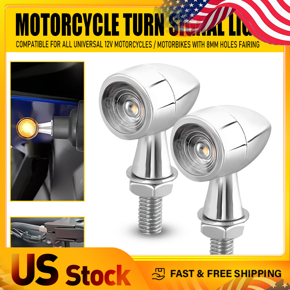 2410 Universal 12V Motorcycle LED Turn Signal Lights Compatible with All Bikes