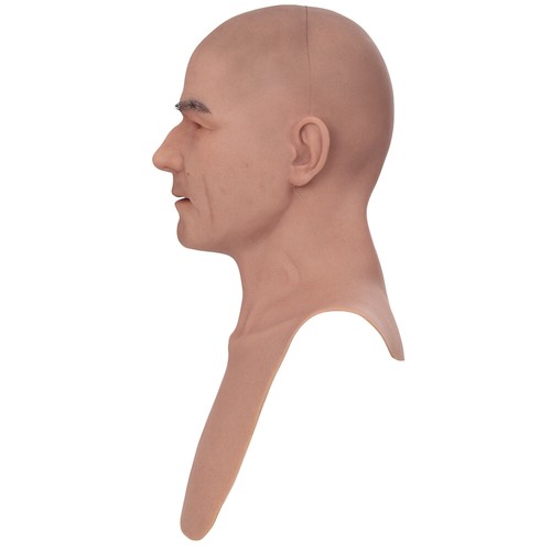 Realistic Old Men Face Masks Silicone Headwear Mask For Halloween Cosplay Props - Picture 8 of 10