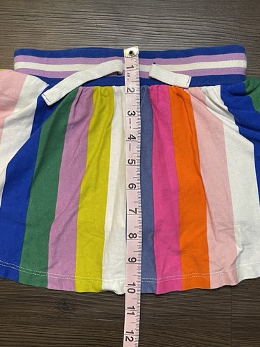 Boden Girls Size 4-5 Multicolor Stripe Stretch Waist Drawstring Cotton Skort - Picture 5 of 6