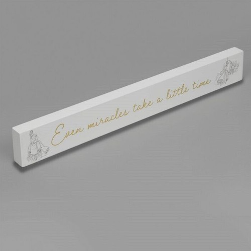 Desk Plaque DISNEY CINDERELLA EVEN MIRACLES TAKE TIME Licenced Product Brand New - Picture 3 of 9