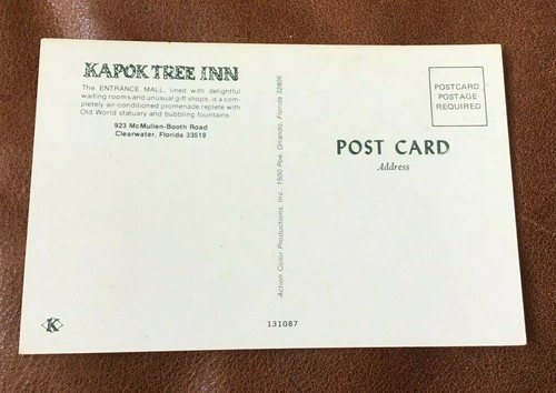 KAPOK TREE INN CLEARWATER FLORIDA POSTCARD UNPOSTED - Picture 2 of 2
