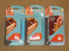 Lot of Three Packs of Safety 1st Spring Loaded Cabinet  Drawer Latches