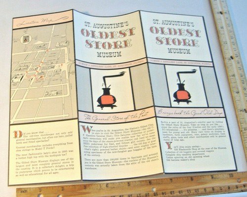 OLDEST STORE MUSEUM~ST. AUGUSTINE, FLORIDA~VINTAGE FLORIDA BROCHURE - Picture 2 of 6