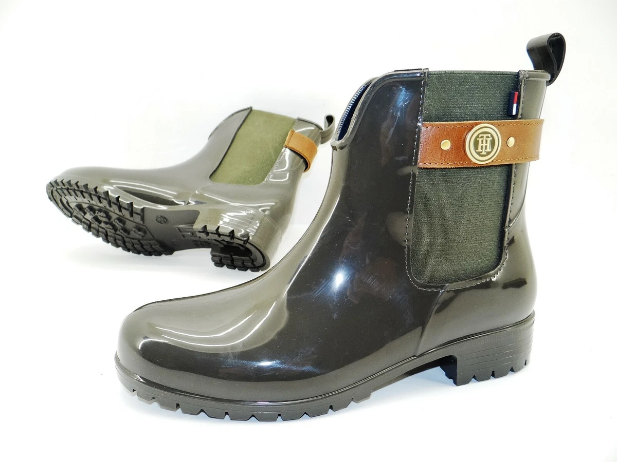 Tommy Hilfiger OXLEY 13R Gummistiefel Boots Regen Stiefeletten Grün | eBay