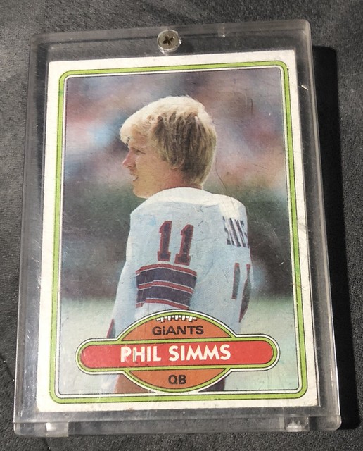 Topps 1980 Football Card PHIL SIMMS QB NFL New York Giants Rookie 