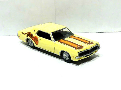 Loose Johnny Lightning 1/64 1969 Mercury Cougar lt. yellow RR's