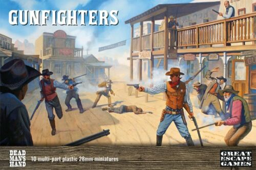 GUNFIGHTERS - PLASTIC COWBOYS - GREAT ESCAPE GAMES - 28MM  - Picture 1 of 1