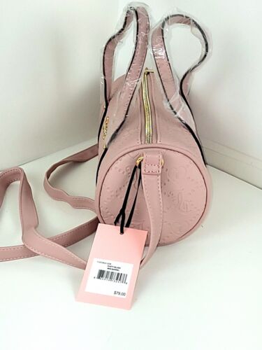 Juicy Couture Pink Barrel Bag Crossbody Shoulder Purse Handbag Embossed New - Picture 8 of 9