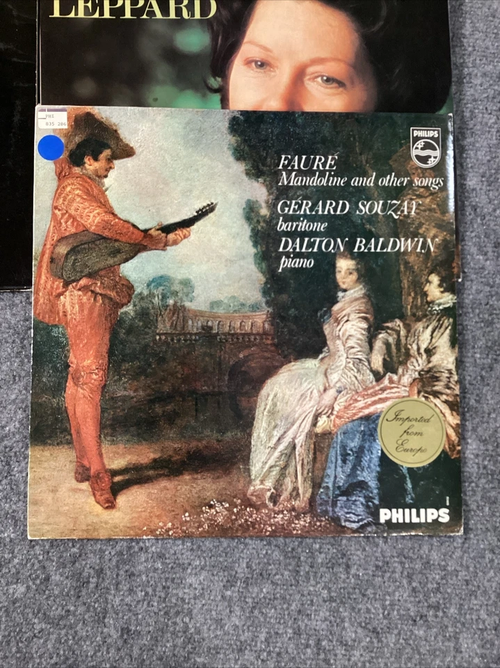 Classical Lp Lot 6 Lieder Arias Fischer-Dieskau Baker Souzay Schubert Wolf Faure Foto 4 de 4