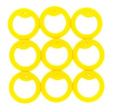 Pack of 100 Yellow Military Army ID Dog Tag Silencer Silicone/Rubber Silencers