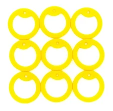 25 Pack Yellow Military Army Dog Tag Silencers Silicone Rubber ID Tag Covers
