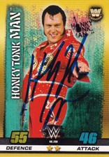The Honky Tonk Man Signed 2017 WWE Wrestling Trading Card Topps Slam Attax HOF