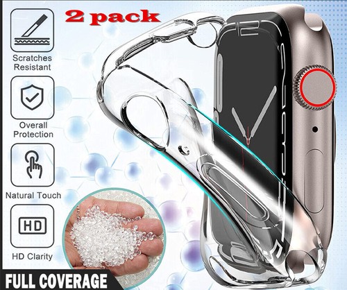 For Apple Watch Series 7 45MM Case Cover+3D Full Tempered Glass Screen Protector - Picture 63 of 74