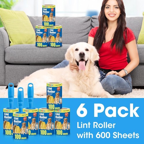 Lint Rollers for Pet Hair Extra Sticky 600 Sheets Lint Roller with 3 Upgraded US - Bild 15 von 24