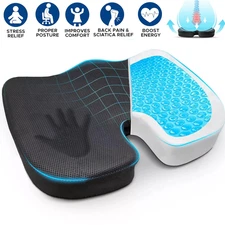 Gel Seat Cushion  Pressure Relief  Ergonomic Office Chair Cushion for Sciatica