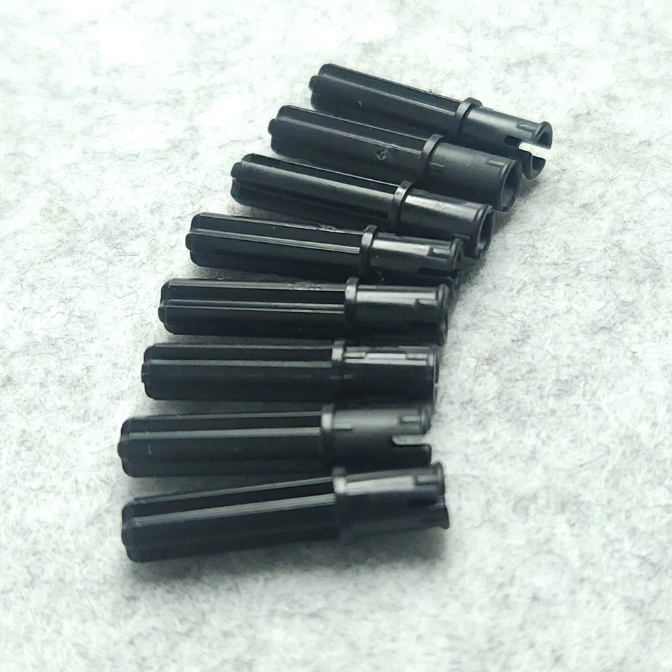 LEGO Technic Axle 2L with Pin with Friction Ridges 18651 Black Qty 8 - Image 3 of 4