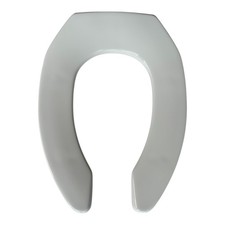 BEMIS 1955CT 000 Toilet Seat, Without Cover, Plastic, Elongated, White