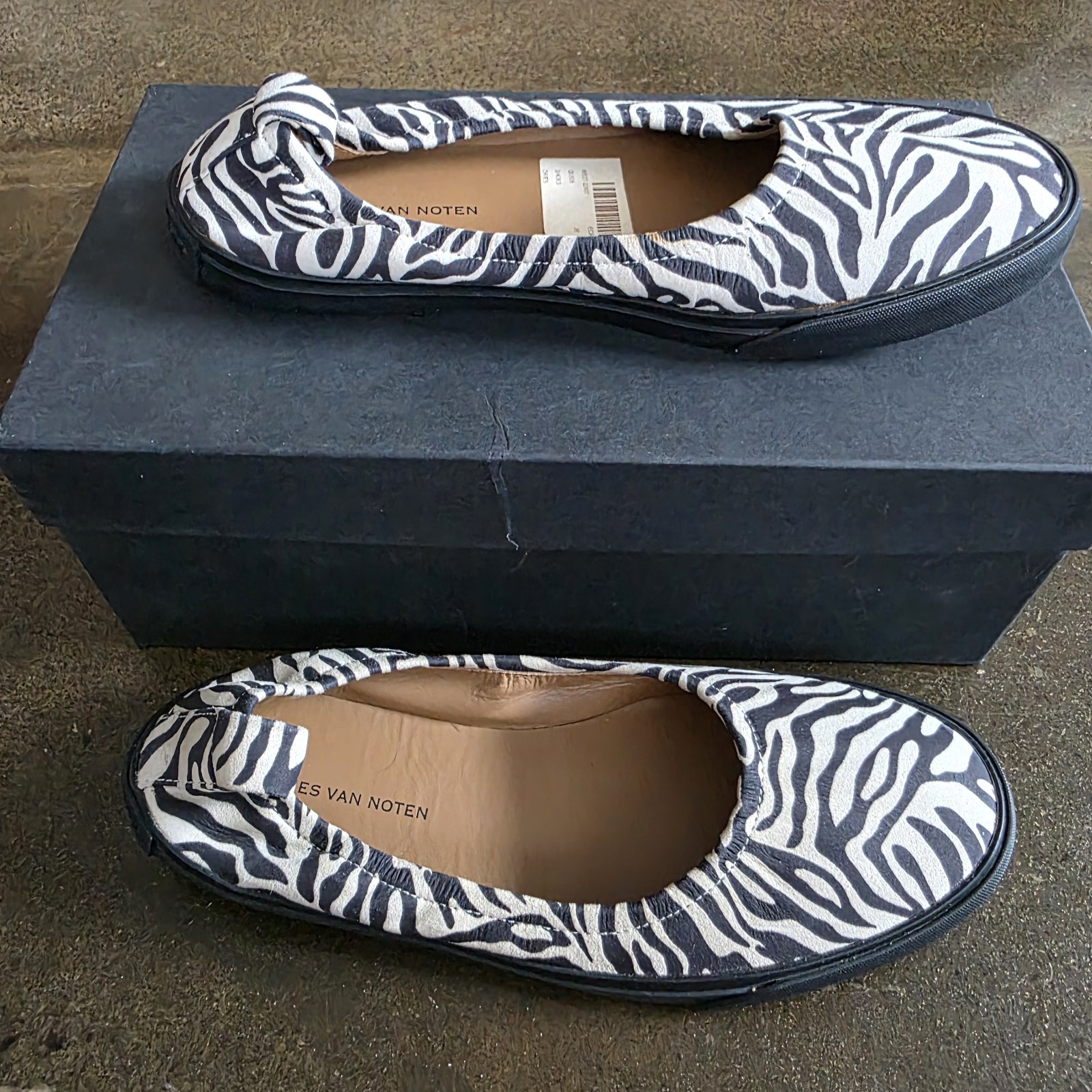 Dries Van Noten Zebra Leather Ballet Flats – NIB, Size 36, RRP $890, Balletcore image 5
