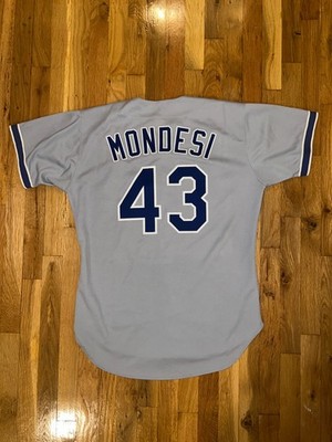 RAUL MONDESI Authentic Russell Athletic LOS ANGELES DODGERS Grey