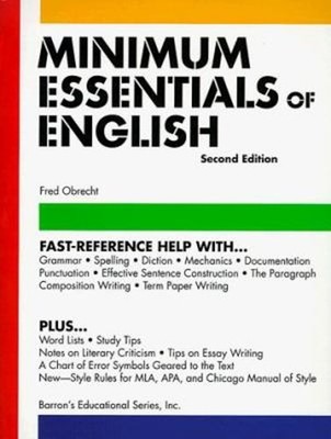 Minimum Essentials of English Paperback Fred Obrecht