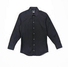 Dolce & Gabbana Gold Micro Dot Long Sleeve Button Up Shirt Size 39 15 1/2