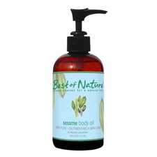 Best of Nature 100% Pure Sesame Oil — Unscented Massage Oil, Carrier for Essenti