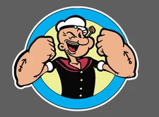 Popeye Vinyl Decal Car Truck Cell Phone Laptop Popeye Sticker REFINED DESIGN