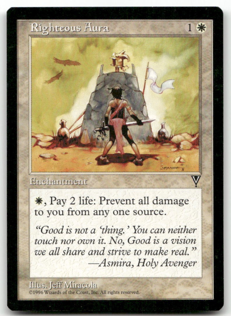 Righteous Aura (MP) Visions VIS Magic MTG