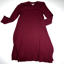 American Eagle Dress Women M Burgundy Ribbed Soft Sexy Long Sleeve Casual