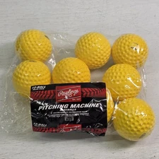 9 - Rawlings Pitching Machine Yellow Dimple Hitting Baseballs All Ages PMY9 