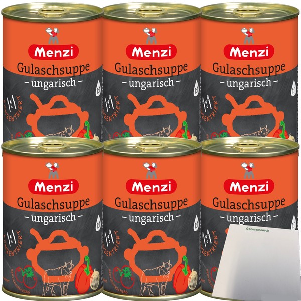 Menzi Ungarische Gulaschsuppe Konzentrat 1Zu1 6Er Pack 6X400Ml Dose usy Block-image