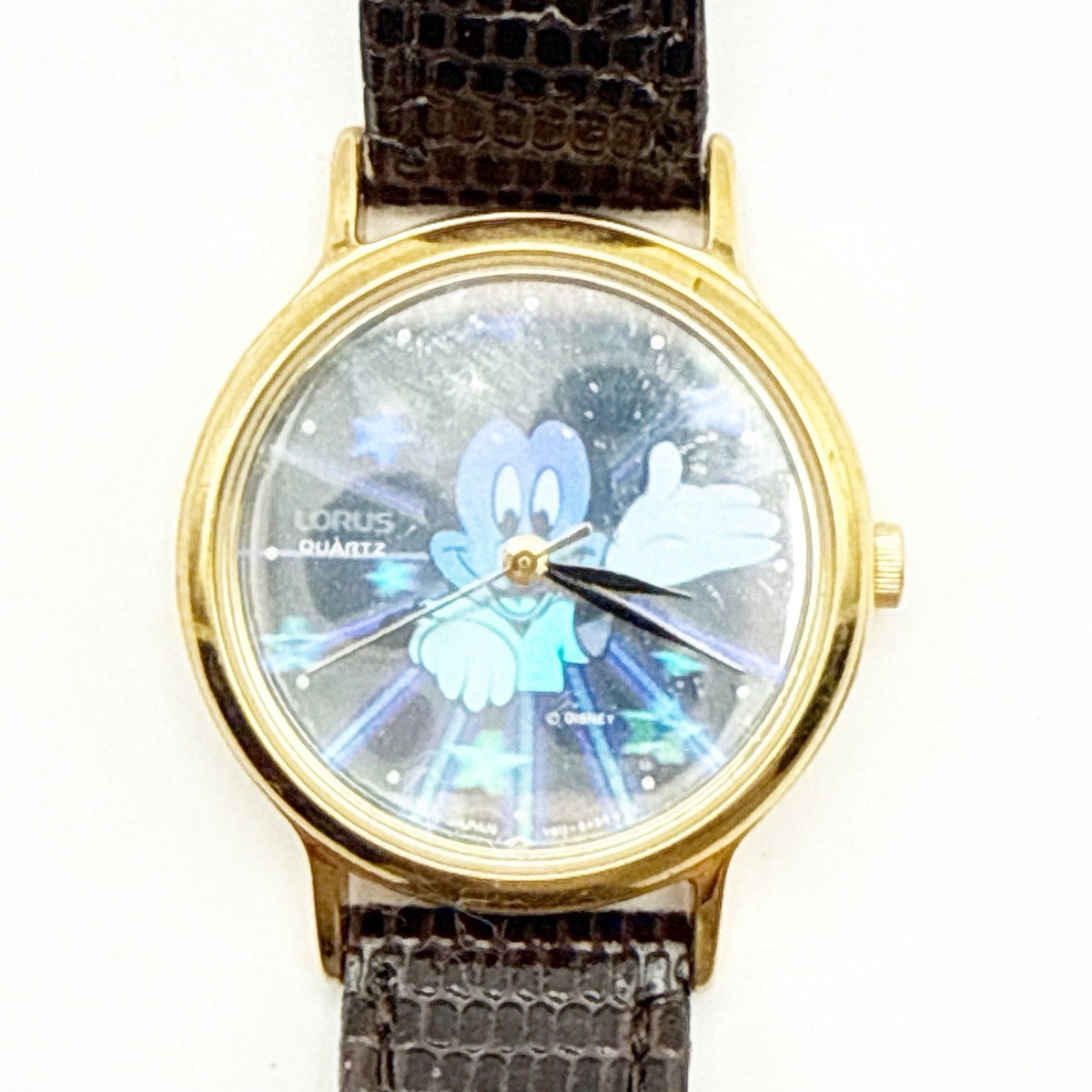 Disney Lorus Disney Hologram Watch Brown Mickey Mouse V811 