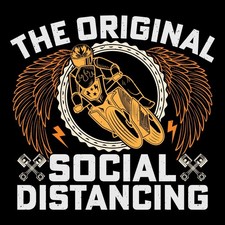 Funny Dirt Bike Quote Sticker 3 Inch Motocross Original Social Distancing 