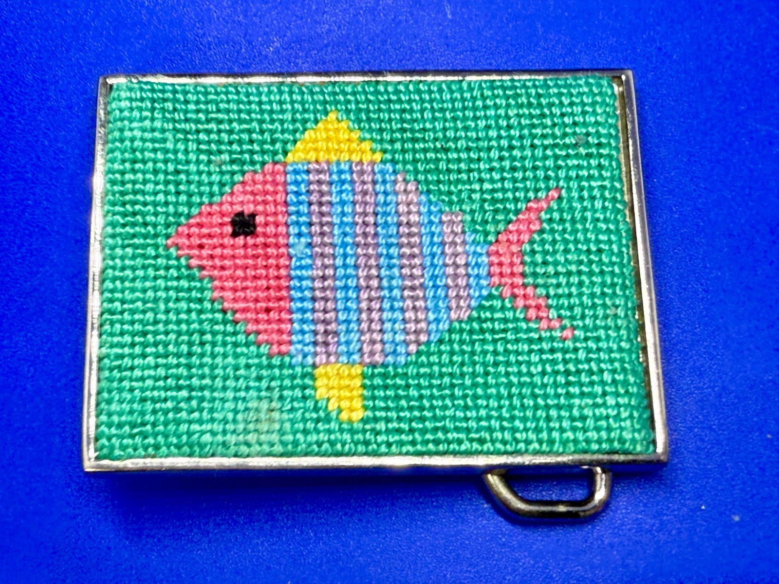 Goldfish Geometric Pattern Multi-Color Needlepoin… - image 5