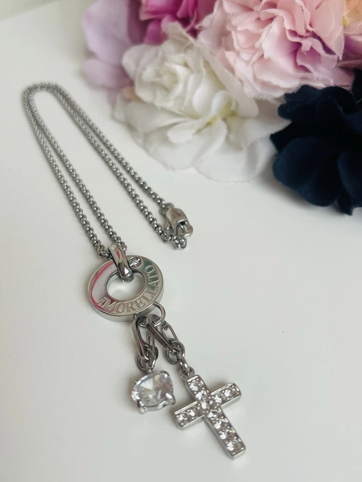 Collana Morellato Happy Charm Croce E Cristallo - Immagine 3 di 4