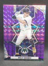 2022 Panini Mosaic Willy Adames Purple Prizm Mosaic Brewers /49 130