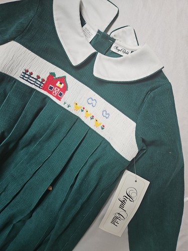 NWT Royal Child Smocked Corduroy Longall Boutique Farm 4T - Picture 5 of 10