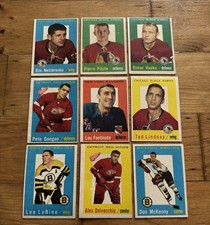 1959-60 Topps Complete Set 66/66 Hull Howe Sawchuk Hall Nesterenko Vg Overall