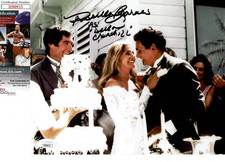 James Bond Licence to Kill Prisilla Barnes autographed 8x10 wedding photo JSA