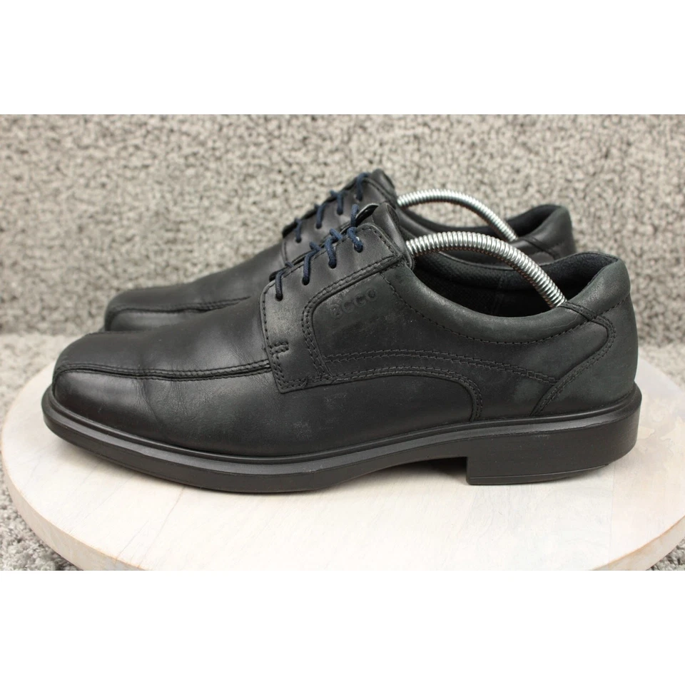 Zapatos Oxford de Cuero ECCO para Hombres 11 Negros Cómodos Vestido Con Cordones Caminar Trabajo Foto 3 de 4