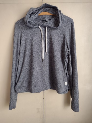 Vuori Halo Essential Hoodie Gr. XL Cropped Sweatshirt meliert grau weich Lounge
