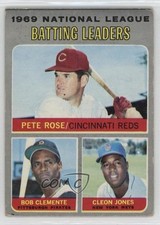 1970 Topps League Leaders Roberto Clemente Pete Rose Cleon Jones #61 HOF 02w5