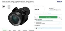 Epson ELPLM08 Middle-Throw Zoom Lens V12H004M08 