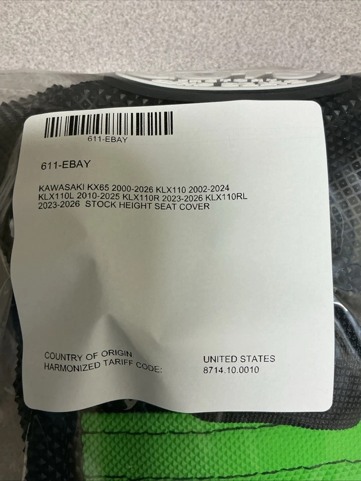 Kawasaki KX65 2000-2026 Stock Height Seat Cover (Label For Full Description) - Image 2 of 2