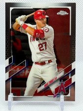 Mike Trout - 2021 Topps Chrome Baseball Card #27 MLB Angels